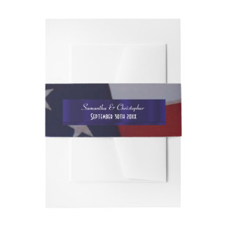 Bandeau De Faire-part Drapeau américain patriotique mariage personnalisé