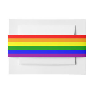 Bandeau De Faire-part Drapeau de fierté LGBTQIA+ Couleurs arc-en-ciel