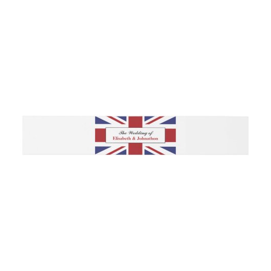 Bandeau De Faire-part Drapeau Union Jack Mariage britannique (Plat)