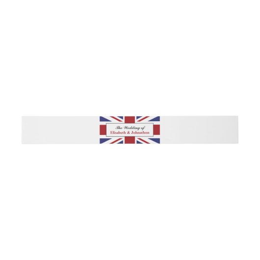 Bandeau De Faire-part Drapeau Union Jack Mariage britannique (Plat)