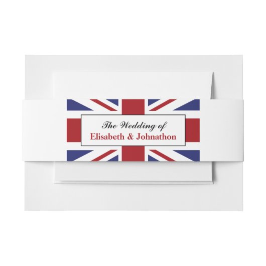 Bandeau De Faire-part Drapeau Union Jack Mariage britannique (Devant Example)