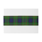 Bandeau De Faire-part Dundas Scottish Tartan Belly Band (Dos exemple)