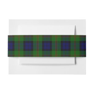 Bandeau De Faire-part Dundas Scottish Tartan Belly Band