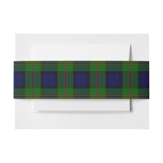 Bandeau De Faire-part Dundas Scottish Tartan Belly Band (Devant Example)