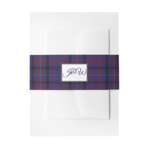 Bandeau De Faire-part Dundonald Clan Tartan Mariage Belly Band