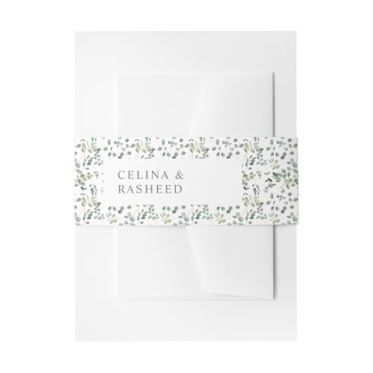 Bandeau De Faire-part Duo de verdure d'eucalyptus rustique 2 (Devant example)