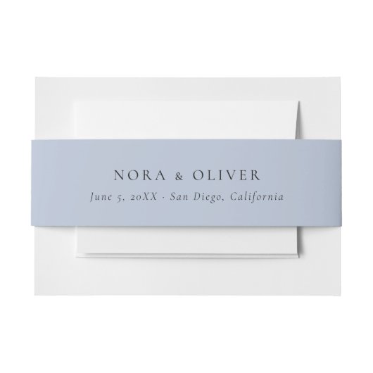 Bandeau De Faire-part Dusty Blue (Devant Example)