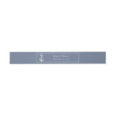 Bandeau De Faire-part Dusty Blue Ancre nautique Invitation Bande de vent (Plat)