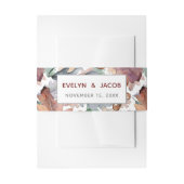 Bandeau De Faire-part Dusty Blue Bourgogne Fall Champroom Mariage (Devant example)