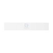 Bandeau De Faire-part Dusty Blue Classic Monogram Crest Mariage (Plat)