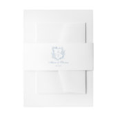 Bandeau De Faire-part Dusty Blue Classic Monogram Crest Mariage (Devant example)