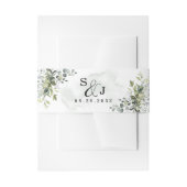 Bandeau De Faire-part Dusty Blue Eucalyptus Greenery Mariage succulent (Devant example)