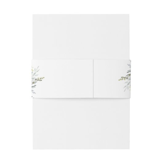 Bandeau De Faire-part Dusty Blue Eucalyptus Greenery Mariage succulent (Dos Example)