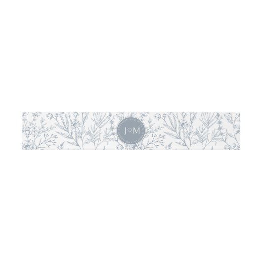 Bandeau De Faire-part Dusty blue faire-part de mariage (Plat)