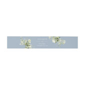 Bandeau De Faire-part Dusty Blue Greenery Floral Mariage (Plat)