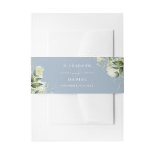 Bandeau De Faire-part Dusty Blue Greenery Floral Mariage (Devant example)
