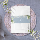 Bandeau De Faire-part Dusty Blue Greenery String Mariage
