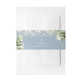 Bandeau De Faire-part Dusty Blue Greenery String Mariage (Devant example)