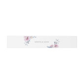 Bandeau De Faire-part Dusty Blue Mauve Floral Mariage (Plat)