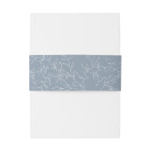 Bandeau De Faire-part Dusty Blue Minimal Mariage feuille (Dos Example)