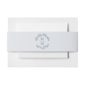 Bandeau De Faire-part Dusty Blue Monogram Mariage de couronne (Devant Example)