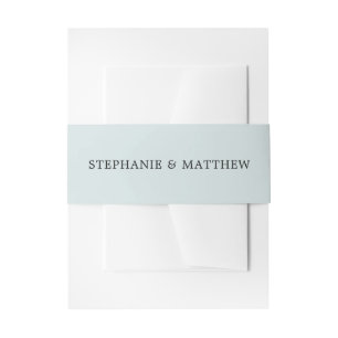 Bandeau De Faire-part Dusty Blue Pastel Mariage élégant