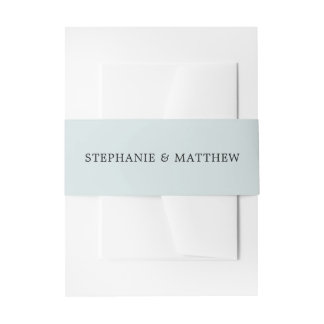Bandeau De Faire-part Dusty Blue Pastel Mariage élégant