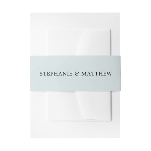 Bandeau De Faire-part Dusty Blue Pastel Mariage élégant (Devant example)