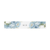 Bandeau De Faire-part Dusty Blue Peony Elegant Mariage aquarelle (Plat)