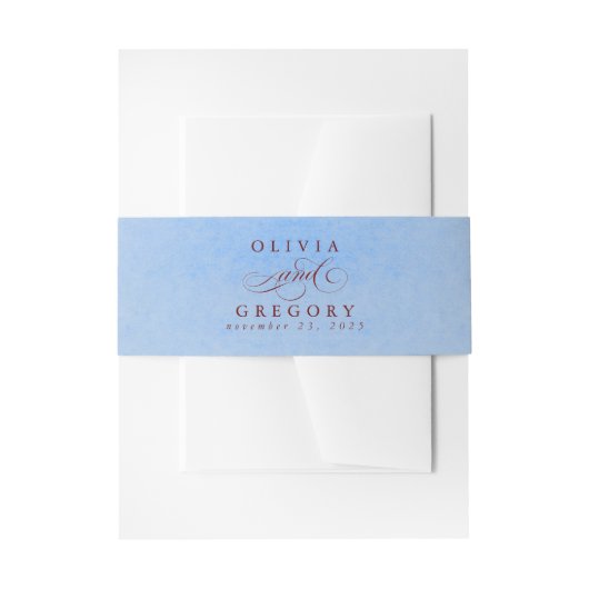 Bandeau De Faire-part Dusty Blue Red Modern Boho Wedding (Devant example)