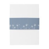 Bandeau De Faire-part Dusty Blue Simple Floral Mariage (Dos Example)