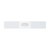 Bandeau De Faire-part Dusty Blue Striped Elegance Classy Wedding (Plat)