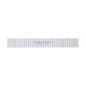 Bandeau De Faire-part Dusty Blue Striped Wedding Belly Band (Plat)