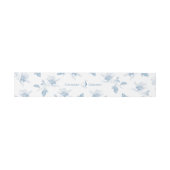 Bandeau De Faire-part Dusty Blue White Roses Minimalist Wedding  (Plat)