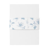 Bandeau De Faire-part Dusty Blue White Roses Minimalist Wedding  (Dos Example)
