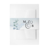 Bandeau De Faire-part Dusty Eucalyptus Monogramme Mariage (Devant example)