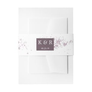 Bandeau De Faire-part Dusty Gold et Mauve Mariage