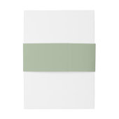 Bandeau De Faire-part Dusty Green Moderne Calligraphie Mariage de script (Dos Example)