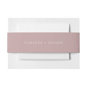 Bandeau De Faire-part Dusty Mauve Mariage