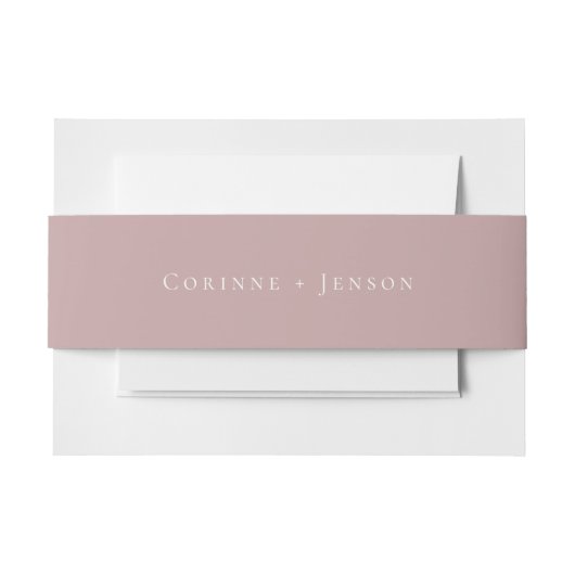 Bandeau De Faire-part Dusty Mauve Mariage (Devant Example)