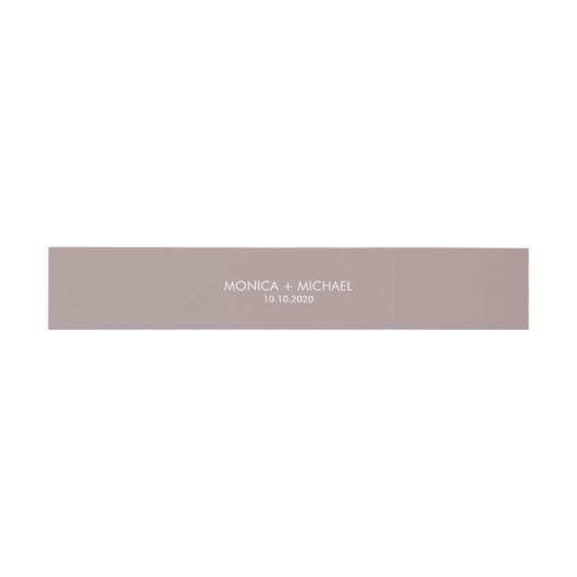 Bandeau De Faire-part Dusty Plum Classic Mariage personnalisé (Plat)