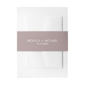 Bandeau De Faire-part Dusty Plum Classic Mariage personnalisé (Devant example)