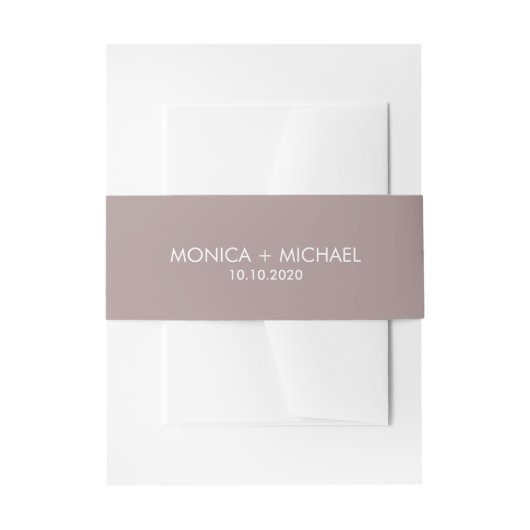 Bandeau De Faire-part Dusty Plum Classic Mariage personnalisé (Devant example)