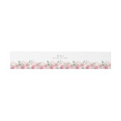 Bandeau De Faire-part Dusty Rose Blush Floral Mariage (Plat)