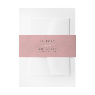 Bandeau De Faire-part Dusty Rose Couleur Faire-part de mariage Bande de
