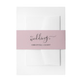 Bandeau De Faire-part Dusty Rose Pink Elegant Mariage de script (Devant example)