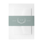 Bandeau De Faire-part Dusty Sage Wedding Invitation Suite Belly Band (Devant example)