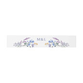 Bandeau De Faire-part Dusty Turquoise Lavender Mariage Fleur sauvage (Plat)