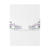 Bandeau De Faire-part Dusty Turquoise Lavender Mariage Fleur sauvage (Dos Example)