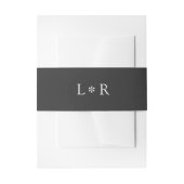 Bandeau De Faire-part Ébène | Mariage monogramme minimal chic (Devant example)
